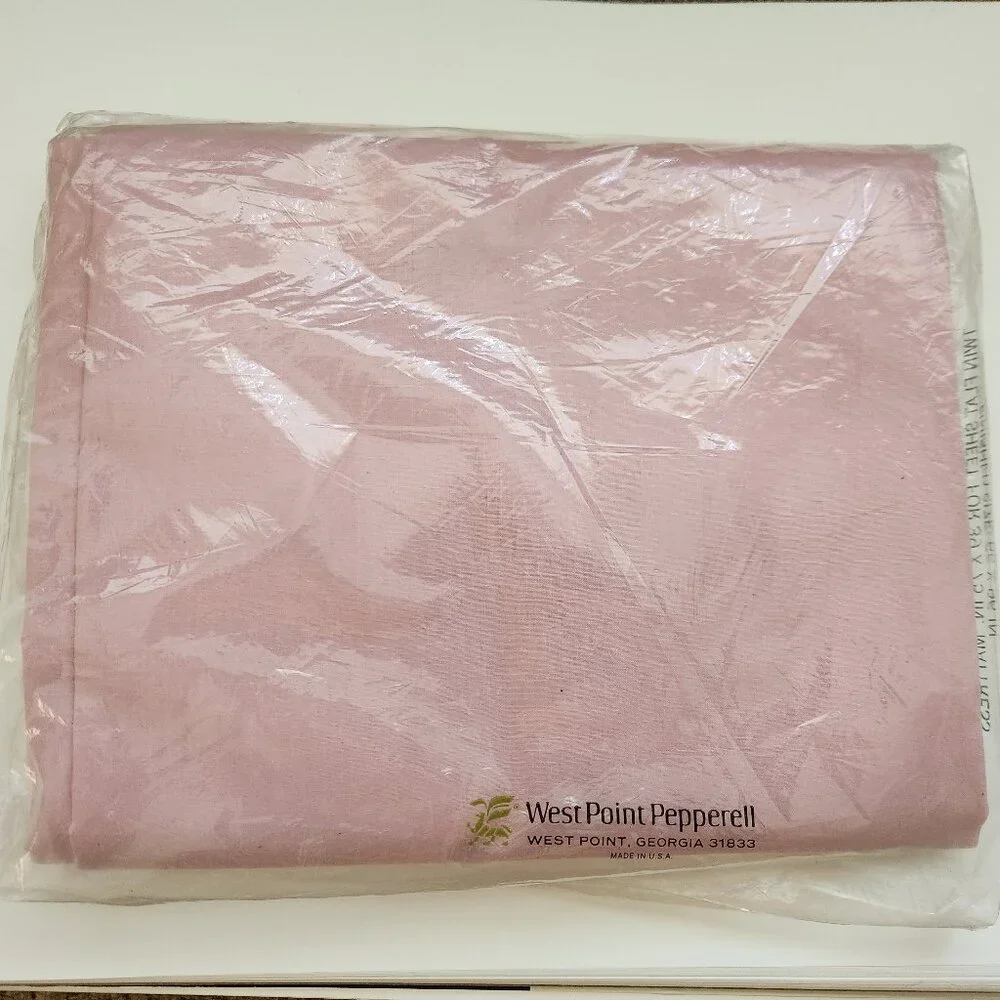 Vintage West Point Pepperell Permanent Press Percale Selected Irregular Flat